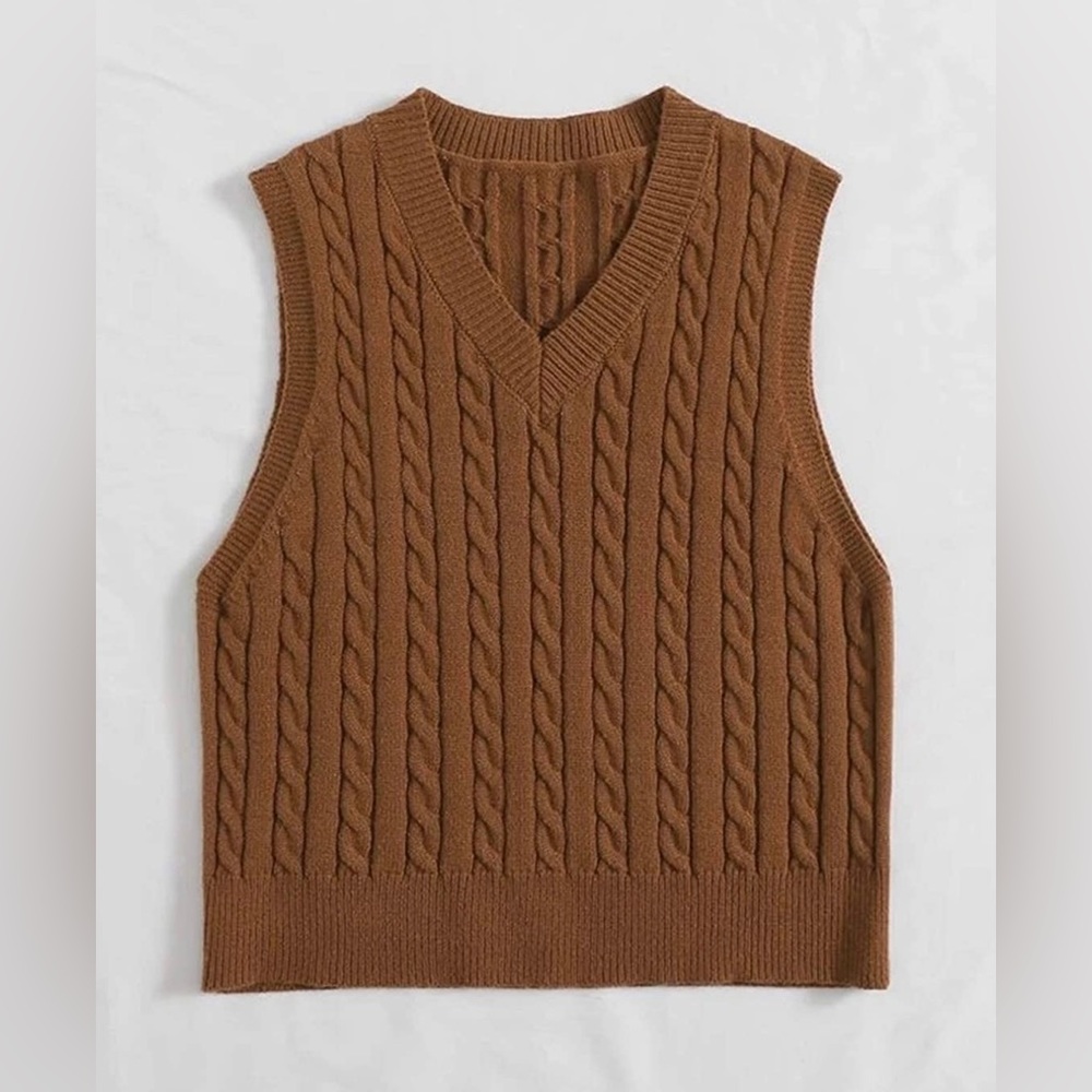 Women’s Gold/Ochre V-Neck Sweater Vest